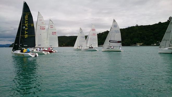 There was actually some E5.9 racing over the weekend! (Photo by Mike Leyland of Y88 War Machine) - NZ E5.9 Association Kawau Weekend 2014 © Elliott 5.9 Association Media